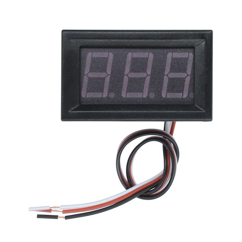 Red 0.56 inch Mini Digital Voltmeter DC 0-30V Voltage Panel Meter For 6V 12V Electromobile Motorcycle Car 3 Wires