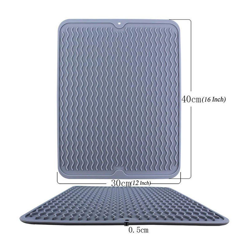 Reusable hot sales drying mat silicone food grade bar silicone drain pad