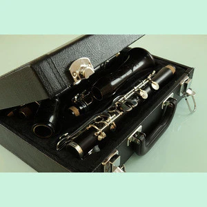 Roffee German system ebony wood body silver plated silvering key 18 keys G tone clarinet
