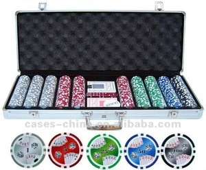 Round corners 500piece aluminum poker chip case