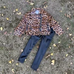 RTS Boutique 2-8Yrs Baby Girls Leopard PU Leather Jackets Baby Clothes