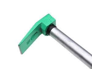 rubber steel handle non slip narrow-headed cultivator hoe for farm or garden yard
