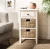 Import Rustic Living Room Furniture Wood Storage Side Cabinet With Drawers and Rattan Basket from China