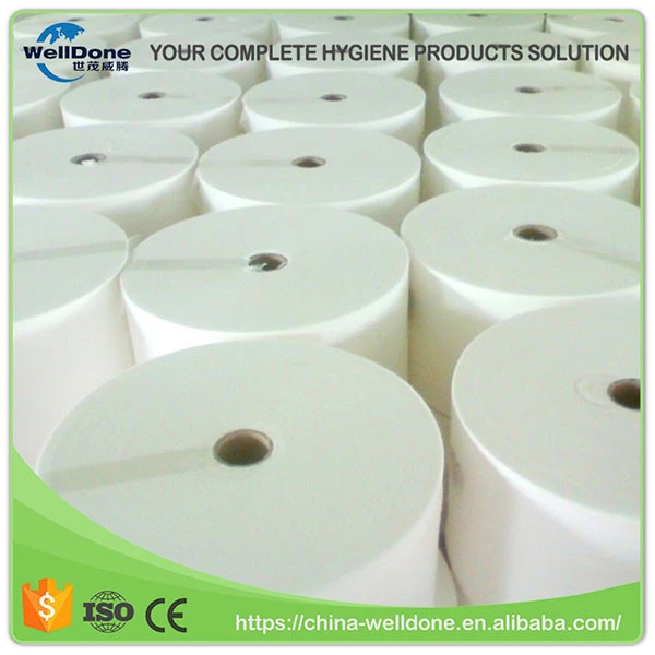 Sanitary Napkin Raw Material 1 or 2 Layer Soft Toilet Paper Jumbo Roll