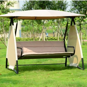 SC25 High quality adult swing chair outdoor furniture Iron swing double seat swing chairs