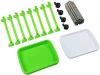Seed Sprouter Trays with 4 Layers Stainless Steel Shelf Soil-Free Healthy Wheatgrass Seeds Grower &amp; Storage Trays for Garden