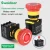 Import self-locking mushroom head emergency stop button switch with Light 22mm rotary reset momentary latching switch from China