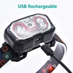 Sensor headlight USB rechargeable T6 flashlight outdoor waterproof Multifunction Headlamp