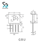 SHIKUES manufacturer GBU10D bridge rectifiers 10A 200V GBU through hole diode