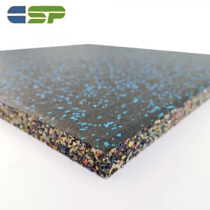 Shock proof 1x1x20mm rubber flooring for gym