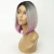 Import Shoulder Length Ombre Blonde Green Grey purple blonde Colors Straight Synthetic Wigs For Black Women from China