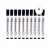 Import Simple and Easy Promotional 3 colors 3mm fiber nib Alcoholic ink dry erase white board marker from China