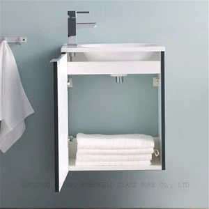 simple cheap melamine faced MDF Carcase Material bathroom vanity for european style