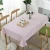 Import Simple Design with Polyester Pink Linen Table Cloth Custom Fabric White Wholesale Tablecloth from China