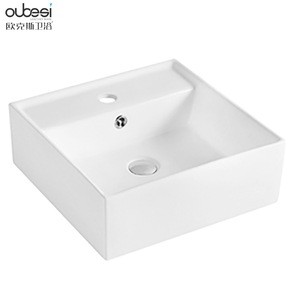 Single hole ceramic art square durable home face basin sink bathroom
