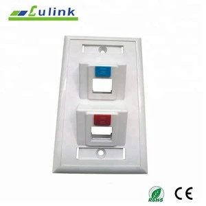 Single port/1 port 120 type Angled Network Faceplate