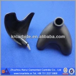 Ski pole of PVC basket and hardened tungsten carbide tip end
