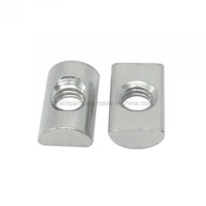 Slide-in T Nut, Lock Nut, Aluminum Profile Nickel Plated