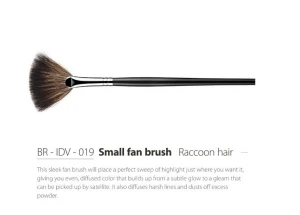 Small Fan Brush Raccoon Hair Cosmetic Brush