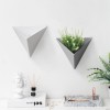 Small White triangle Hanging Planter Vase Geometric Wall Decor Container For Home Decor