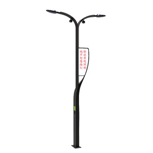 smart city lighting aluminium double arm street smart light pole Factory supply  Intelligent street lamp