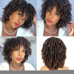 Soft Dreadlocks Wig Hair Synthetic Crochet Braids Wigs Heat Resistant Synthetic Hair Short Wig