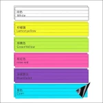 Soft magnet sticker Color refrigerator sticker Teaching AIDS Writing Practice sticker Custom size washable note magnets