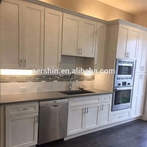 Solid wood American standard framed white shaker kitchen cabinet