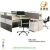 Import Space saving office partition and 4 person workstation office desk from China