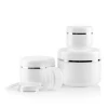 spot sale 10g 20 g 50g 100g 250g silver edge white PP plastic cosmetic container double wall jar