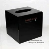 Square OEM Black Acrylic Tissue Box