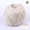 SR 3 Strand Twisted 2mm to 10mm Natural Thick Cotton Macrame Cord Rope, Cotton Twined Rope