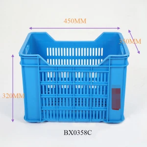 Stackable Mesh Container Rectangular plastic Storage Bulk Crates