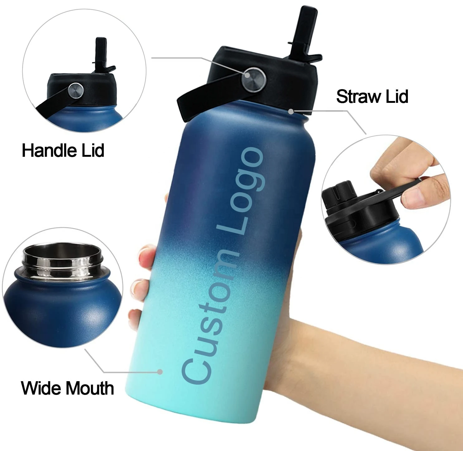 Stainless Steel Drinking Office Water Bottles  Insulated Travel Water Bottles