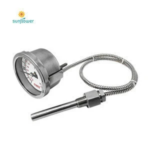 stainless steel oven thermometer with metal capillary tube household usage capaillary thermometer
