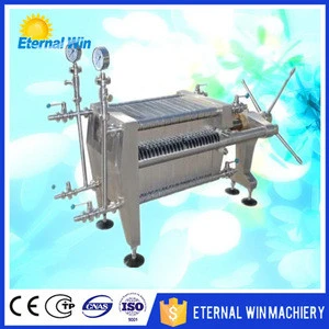 Stainless steel plate oil filter press for olive/peanut/soybean/sunflower oil