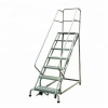 Steel Safety Rolling Mobile Platform Ladder with Handrails