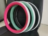 Steering Wheel Cover Leather With Multi Color Car Black Yellow Green Red White Orange Xxl Blue