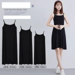 Summer Modal Base Sling Skirt Women's Petticoat Mid-length Loose Sleeveless Vest Skirt Large Size Dress