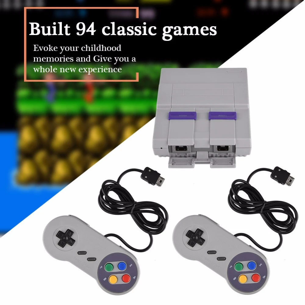 Super Mini 16 BIT Built-in 94 Games Console System with Gamepad for SNES Nintendo Game Games Consoles