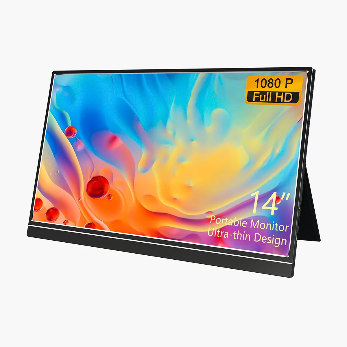Super-thin frame 14 inch Portable Monitor/1920*1080 resolution rate/178 degree viewing angle