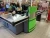 Import supermarket design retail shop cash register table store checkout counter cashier desk for sale from China