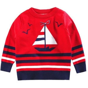 SWE010 New Design Autumn Cool Boys Cotton Knit Sweaters