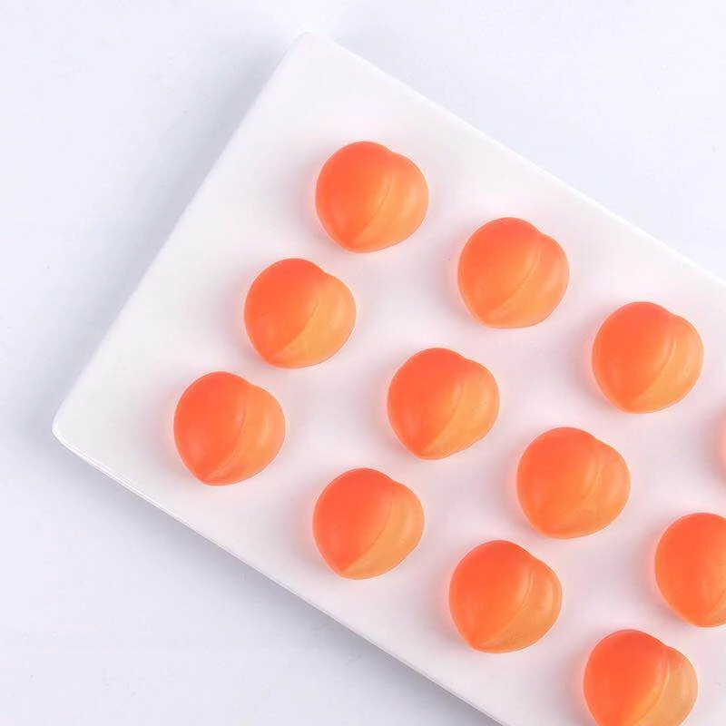 sweet and sour white peach flavour gummy soft candy leisure food