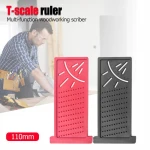 T-type Ruler Hole Scribing Wood Gauge Woodworking Scriber Measuring Tool Feet Woodworking Crossed-out Tool Measuring Tool