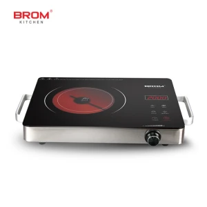 Table 1 Hob Black Electric BBQ Stove Grills Stainless Steel Shell Infrared Induction Cooker