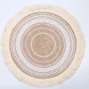 Tabletex Nature Jute Rope Placemat With Pompom Dinner Table Place Mat Pad Dining Kitchen Tabletop Decor with Fringed edge