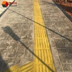 Tactile paving/typhlosole concrete stamp mold