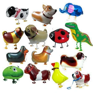 Taobao horse/chicken/dog/ladybird/duck/dinosaur/frog foil balloons,Led Transparent flying  walking animals Balloons