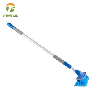 Telescopic water flow brush telescopic car wash brush with soap dispens and water flow